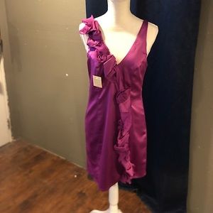 Fitted Rouge Ruffled Dress